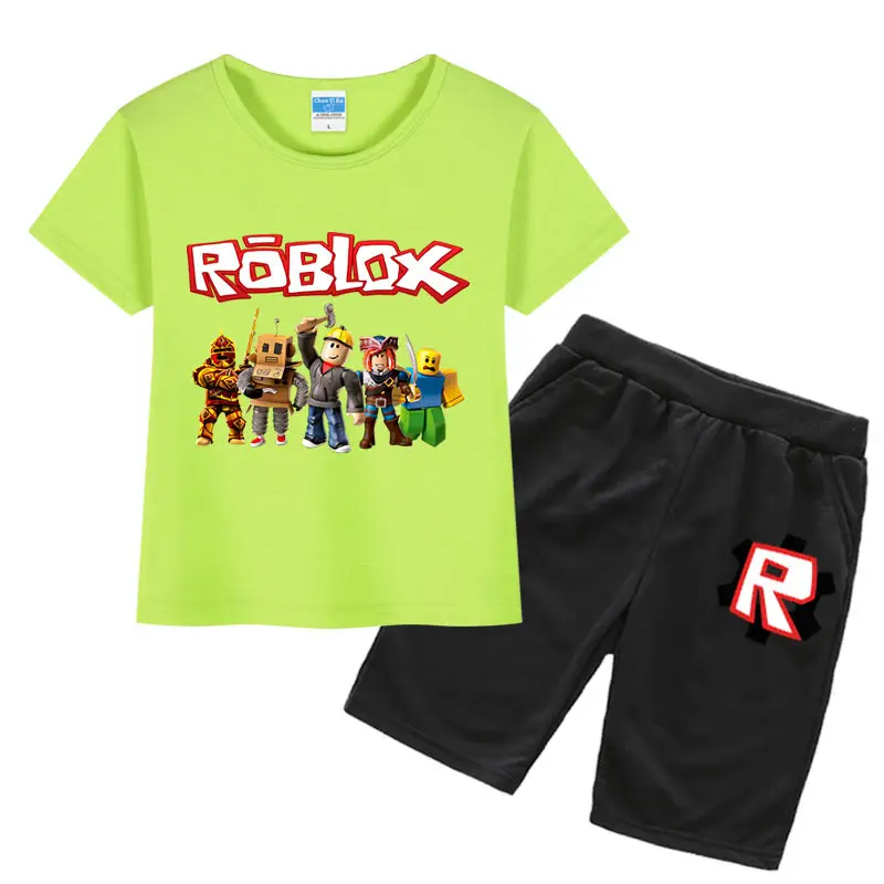 Roblox Printed 2-Piece Set Grey Shorts T-Shirt — feature 10