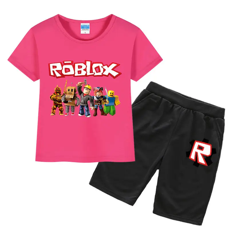 Roblox Printed 2-Piece Set Grey Shorts T-Shirt — feature 11