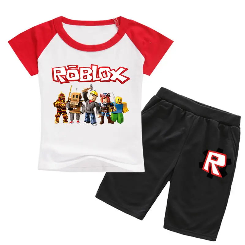 Roblox Printed 2-Piece Set Grey Shorts T-Shirt — feature 12