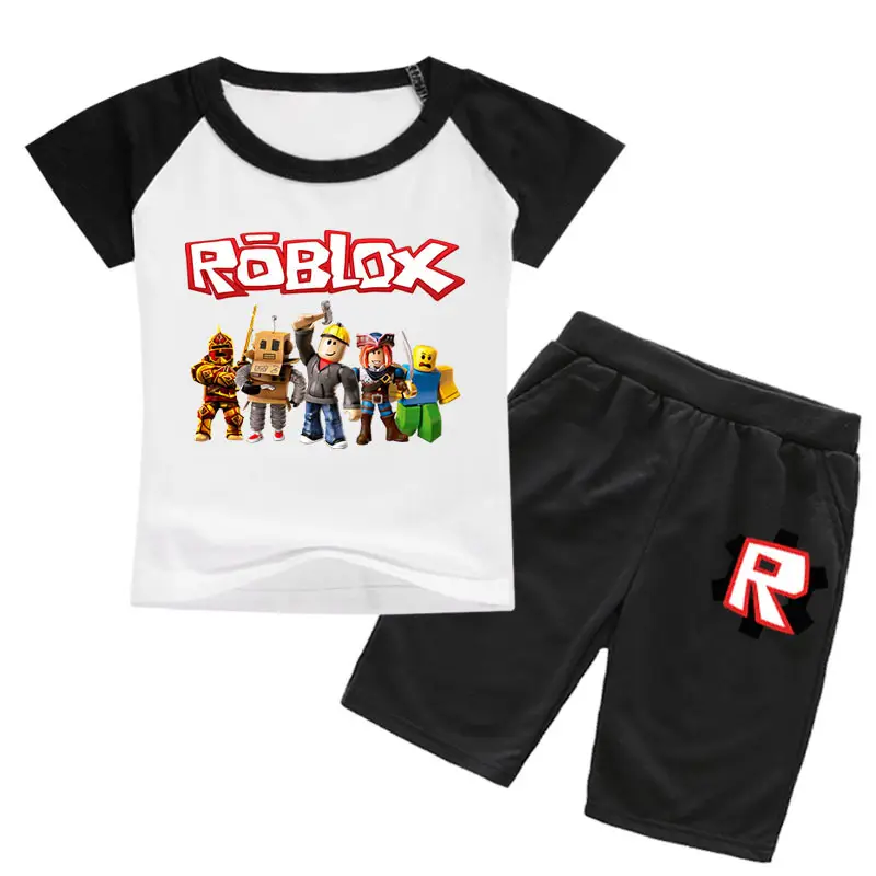 Roblox Printed 2-Piece Set Grey Shorts T-Shirt — feature 13