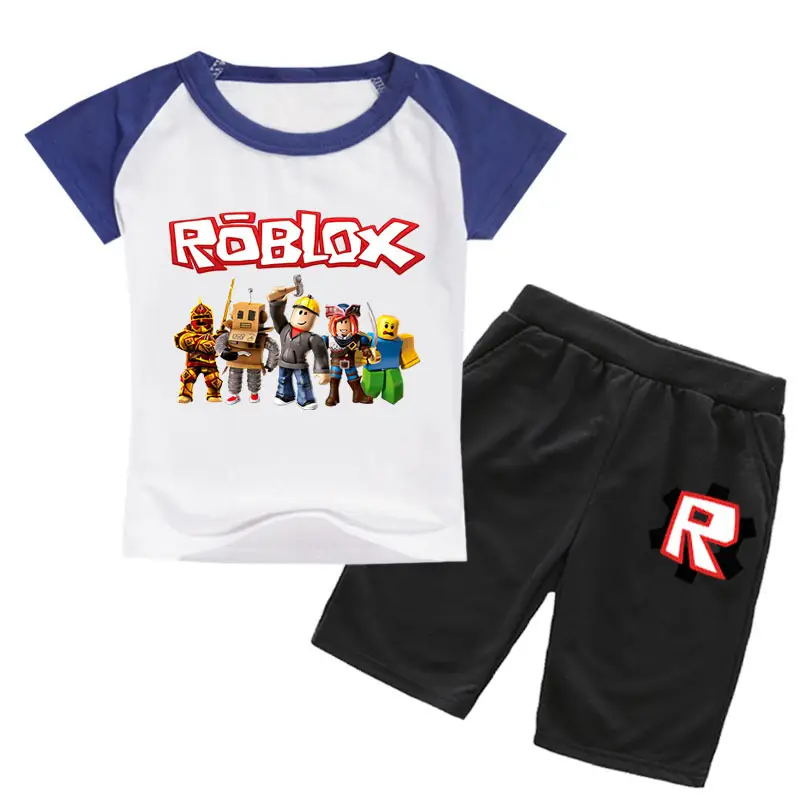 Roblox Printed 2-Piece Set Grey Shorts T-Shirt — feature 14