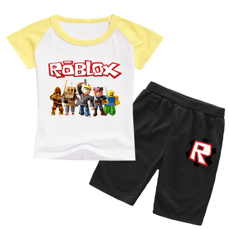 Roblox Printed 2-Piece Set Grey Shorts T-Shirt — feature 15