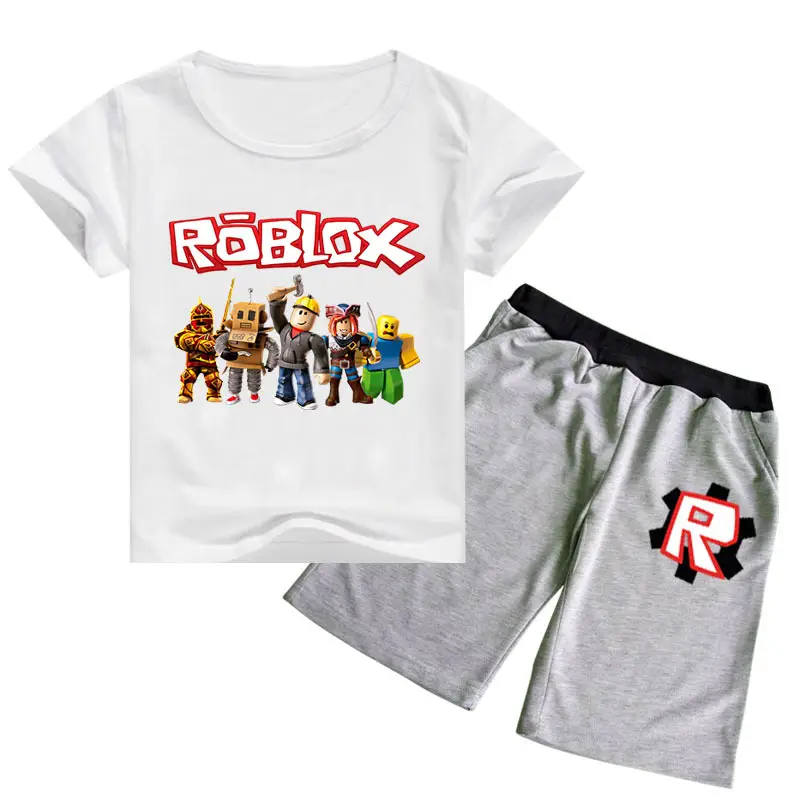 Roblox Printed 2-Piece Set Grey Shorts T-Shirt — feature 16