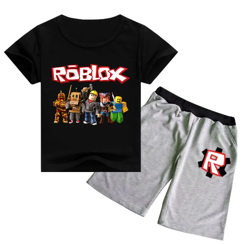 Roblox Printed 2-Piece Set Grey Shorts T-Shirt — feature 21