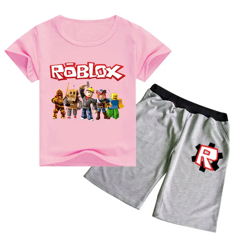 Roblox Printed 2-Piece Set Grey Shorts T-Shirt — feature 23