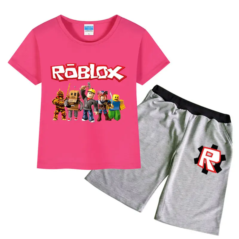 Roblox Printed 2-Piece Set Grey Shorts T-Shirt — feature 25