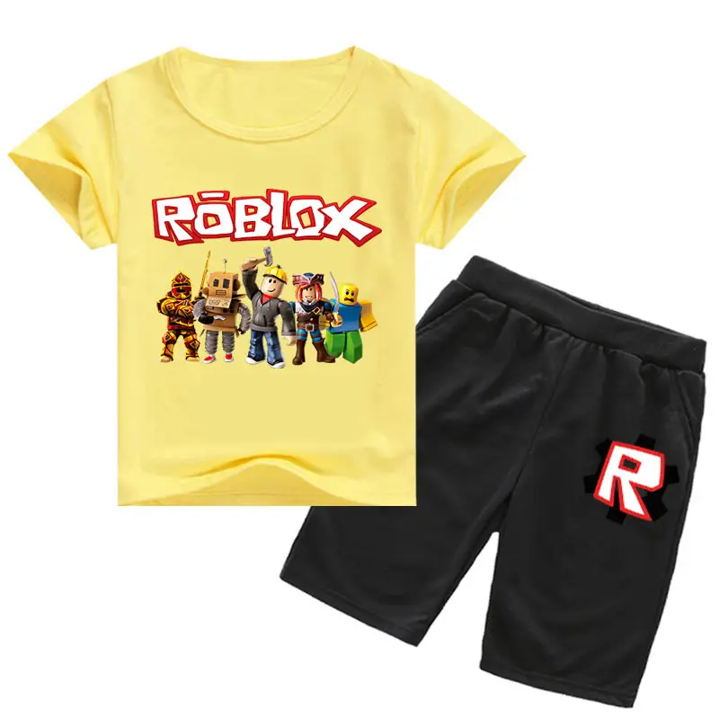 Roblox Printed 2-Piece Set Grey Shorts T-Shirt — feature 3