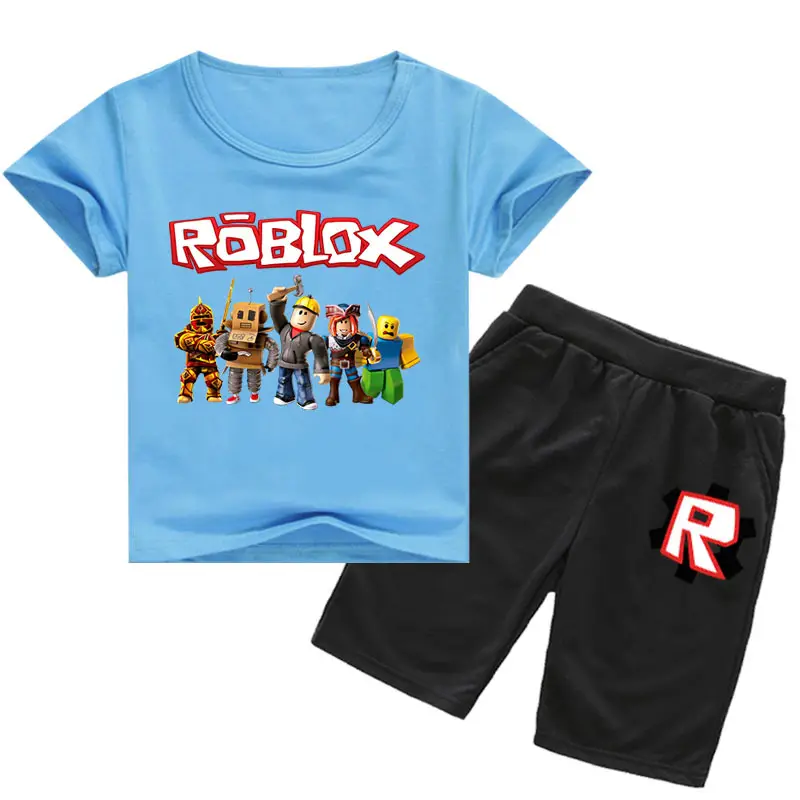 Roblox Printed 2-Piece Set Grey Shorts T-Shirt — feature 8