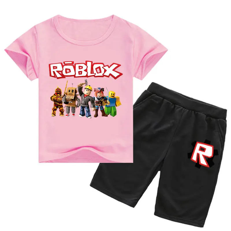 Roblox Printed 2-Piece Set Grey Shorts T-Shirt — feature 9