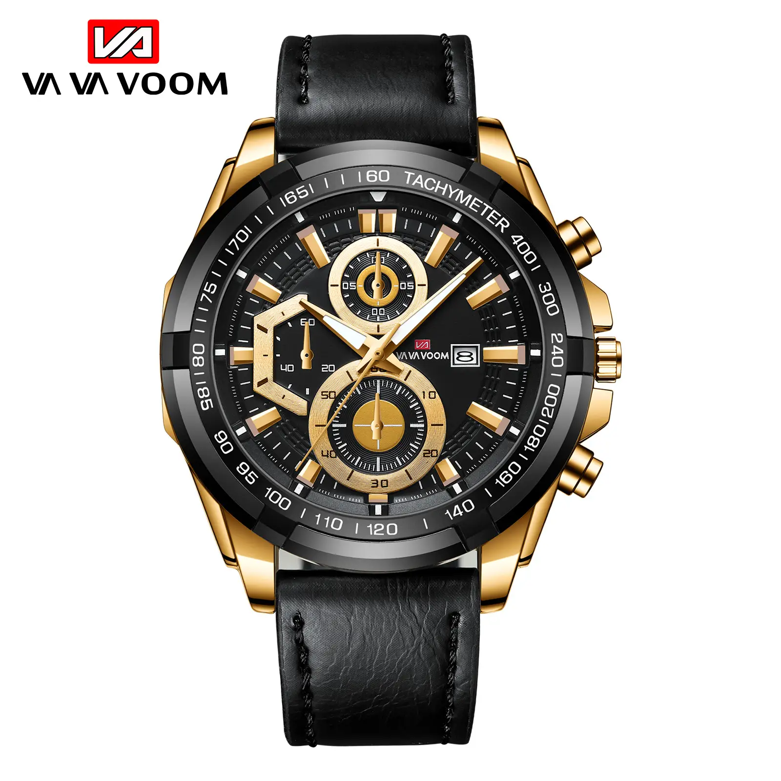 VAVA VOOM Men's Chronograph Watch with Leather Belt - Image 4