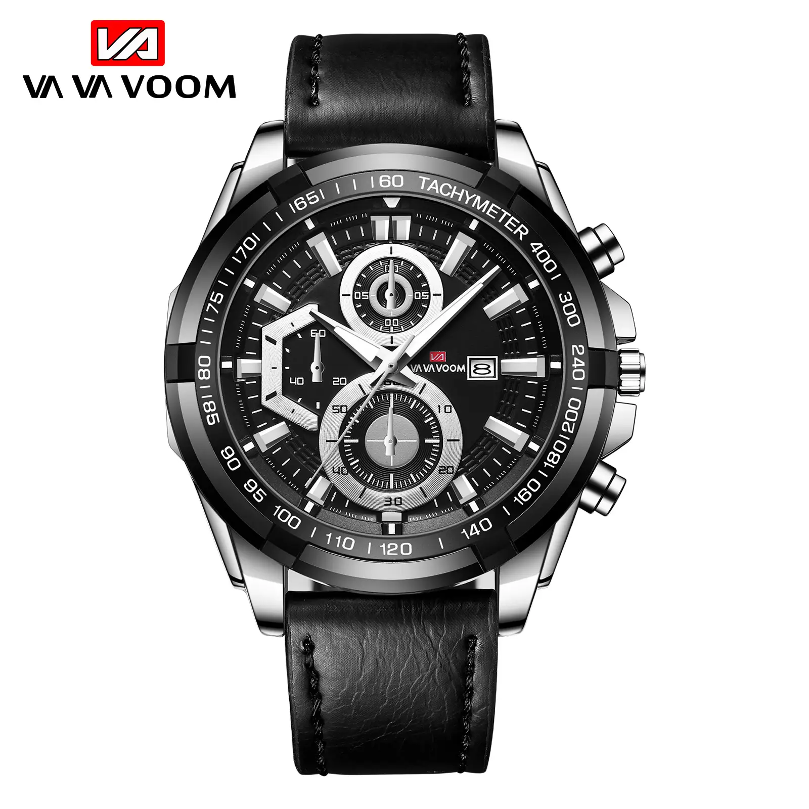 VAVA VOOM Men's Chronograph Watch with Leather Belt - Image 5