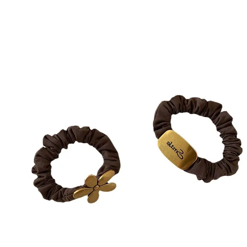 Black Elastic Hair Ring with Crystal Decor for Women - Image 23