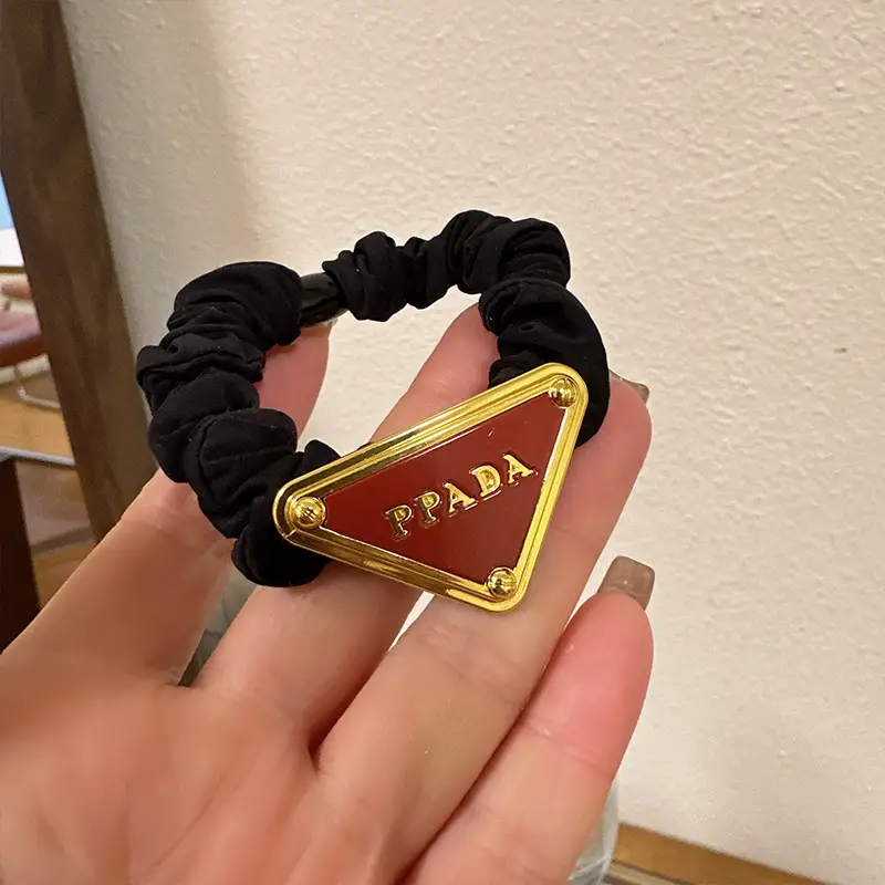 Black Elastic Hair Ring with Crystal Decor for Women - Image 12