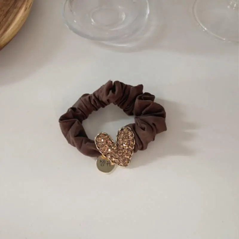 Black Elastic Hair Ring with Crystal Decor for Women - Image 18