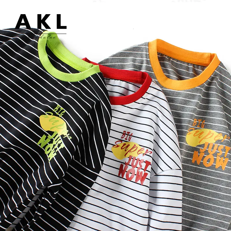 European Boys Striped Long Sleeve T-Shirt - Image 3