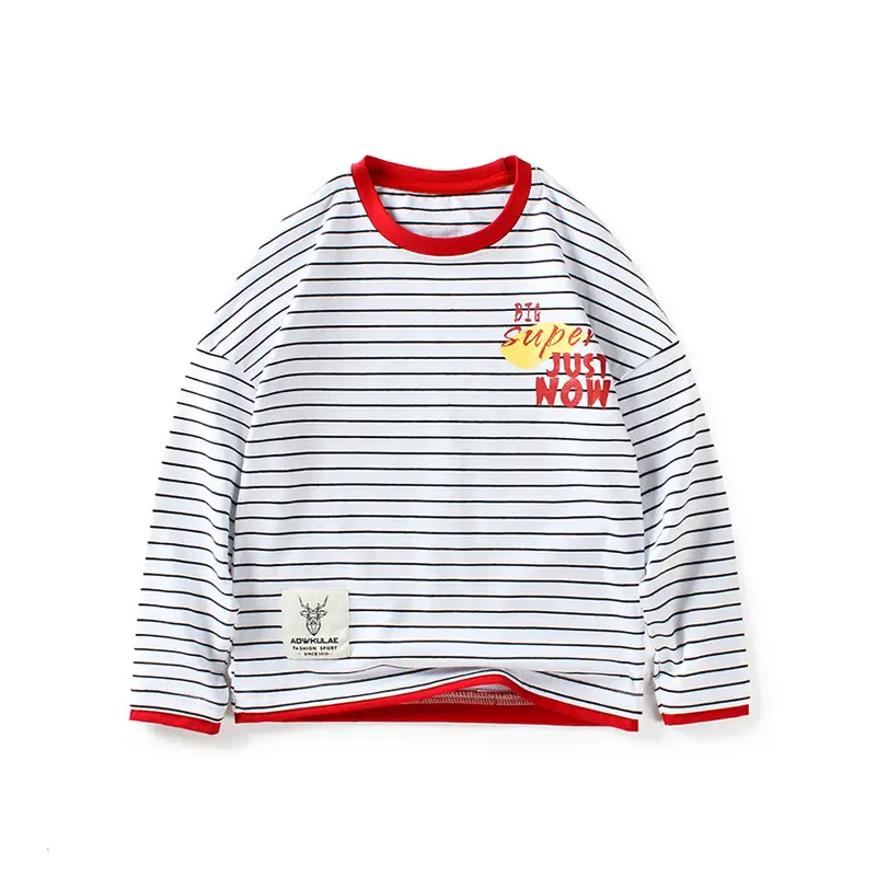 European Boys Striped Long Sleeve T-Shirt - Image 5