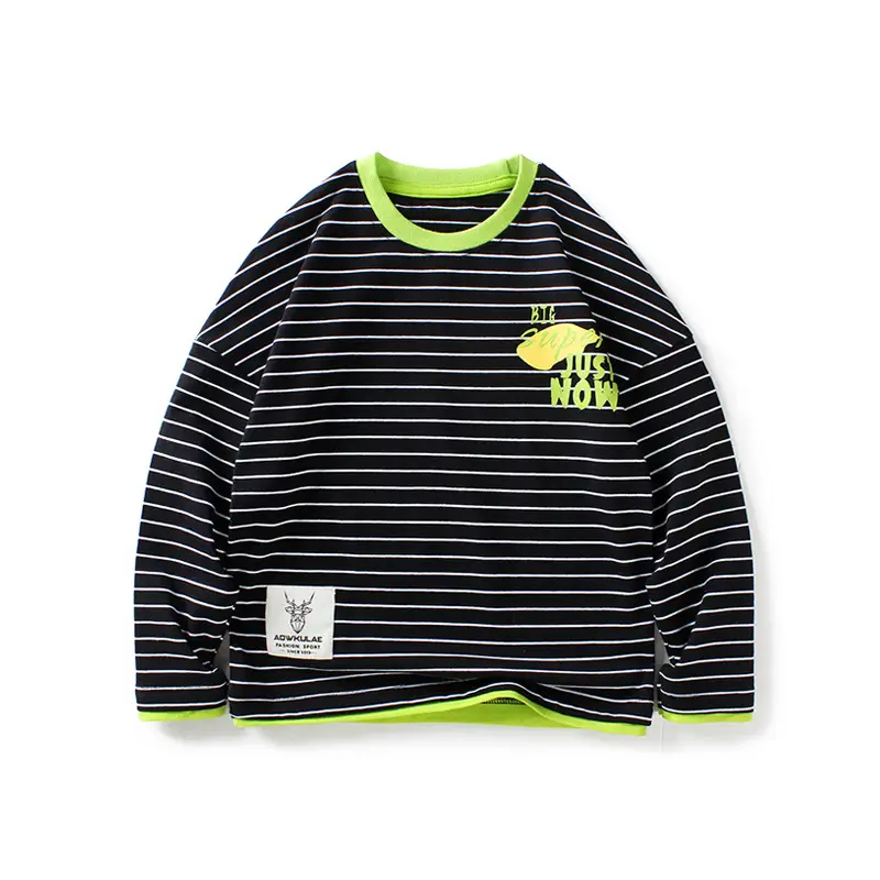 European Boys Striped Long Sleeve T-Shirt - Image 6