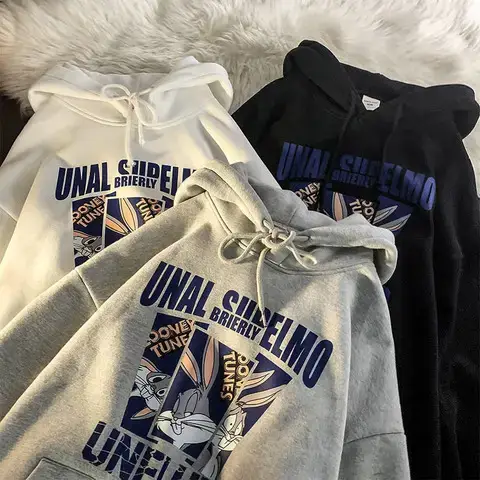 Women's White Gray Fleece Hoodie Unifod Fleece Lined - Image 2