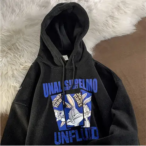 Women's White Gray Fleece Hoodie Unifod Fleece Lined - Image 8