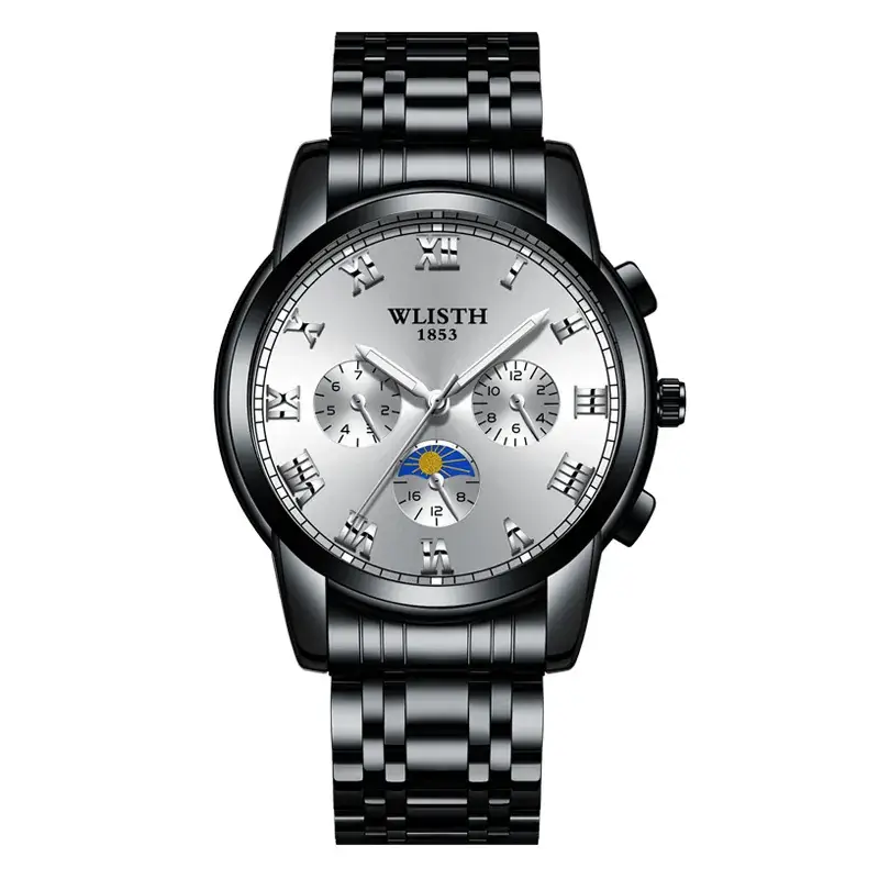 Men's Luxury Chronograph Watch with Leather Strap - Image 13
