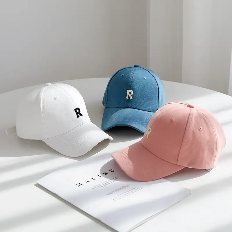 Women's Red & Brown Baseball Caps with R Logo