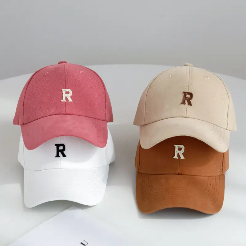 Women's Red & Brown Baseball Caps with R Logo