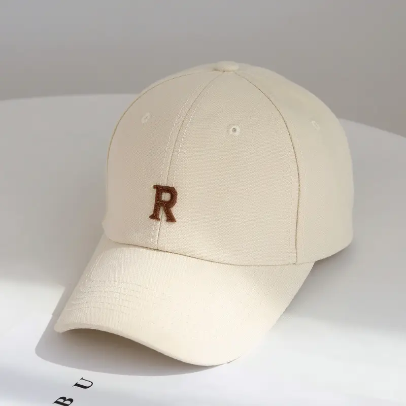 Women's Red & Brown Baseball Caps with R Logo
