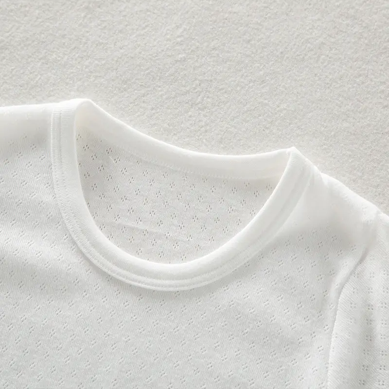 Japanese Children's Cotton T-Shirt 2 Pack White - Image 3