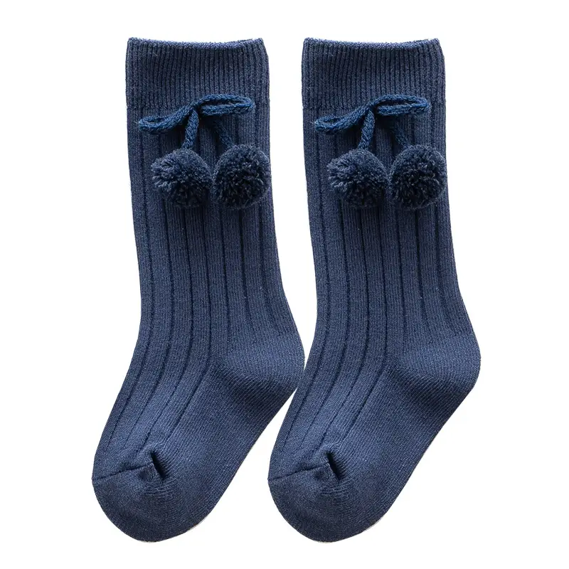 Blue Ball Embellished Knee Socks for Boys Girls