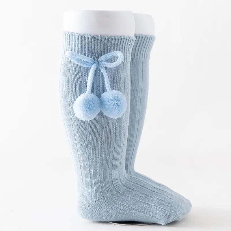Blue Ball Embellished Knee Socks for Boys Girls