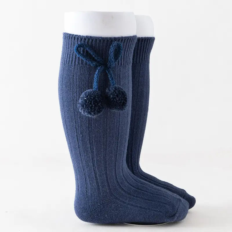 Blue Ball Embellished Knee Socks for Boys Girls