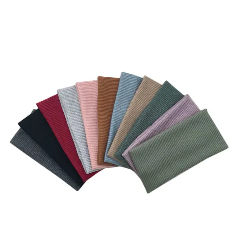 Gray Knitted Elastic Headband for Sports & Daily Use — feature 1