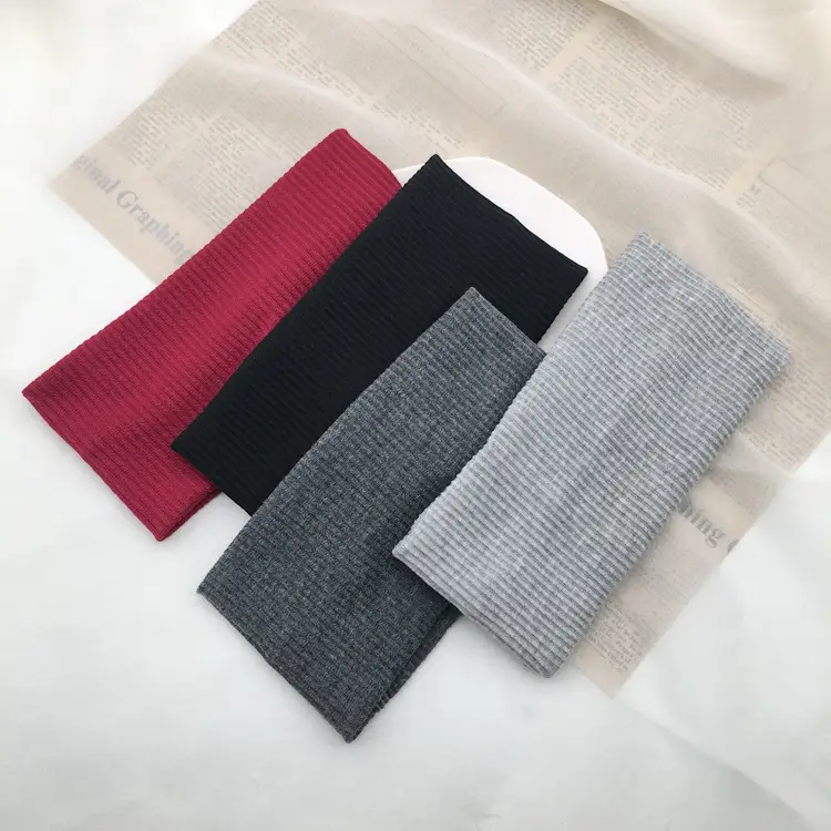 Gray Knitted Elastic Headband for Sports & Daily Use — feature 10