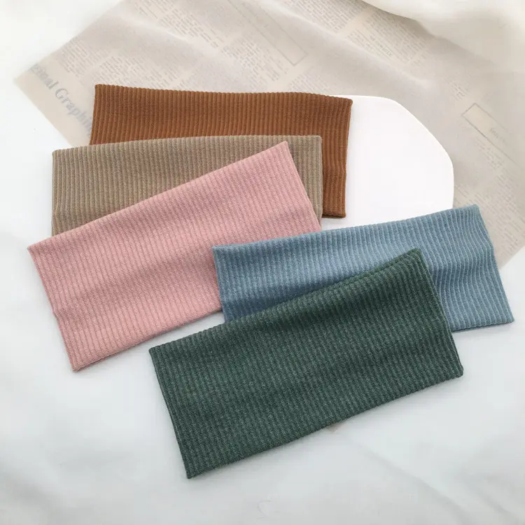 Gray Knitted Elastic Headband for Sports & Daily Use — feature 12