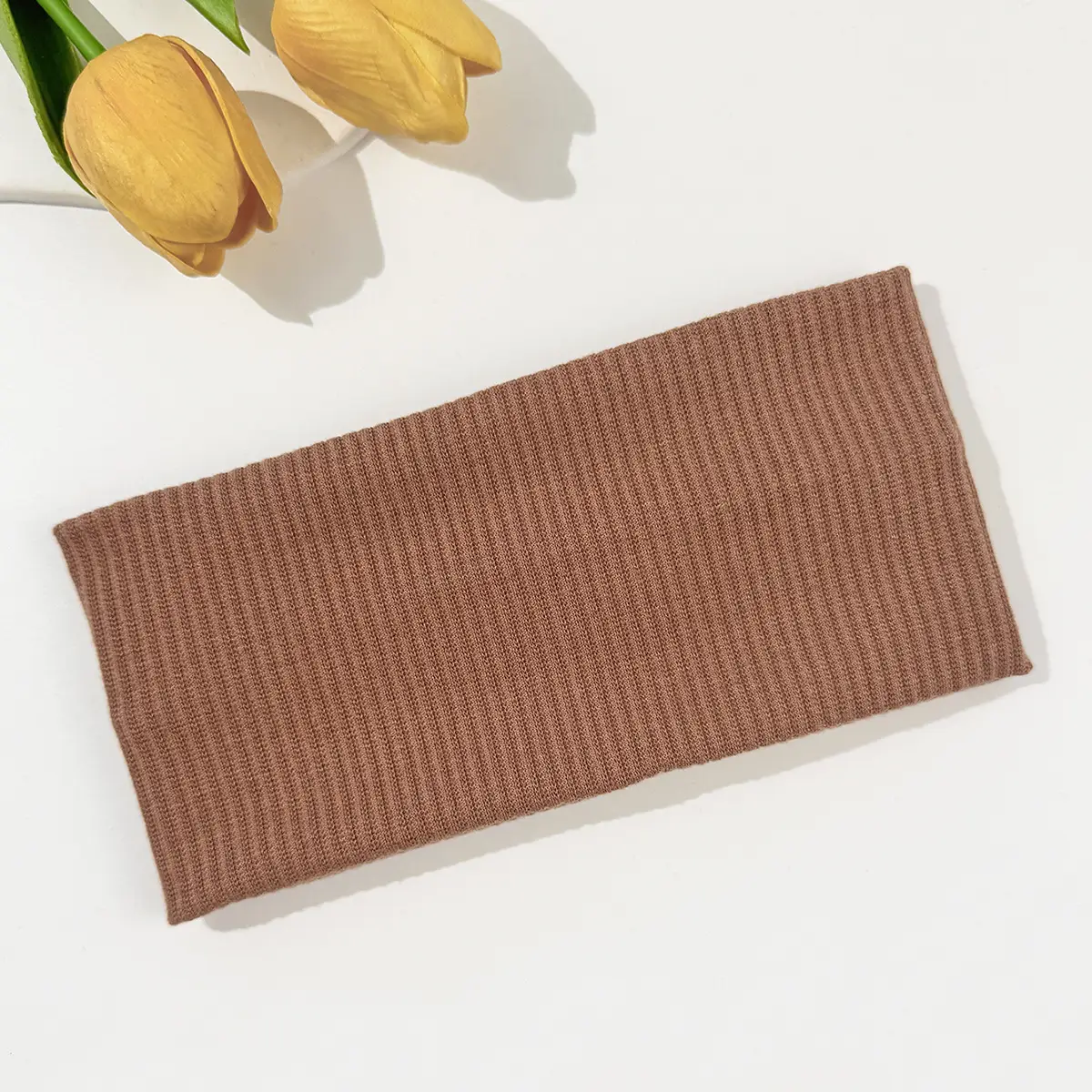 Gray Knitted Elastic Headband for Sports & Daily Use — feature 21