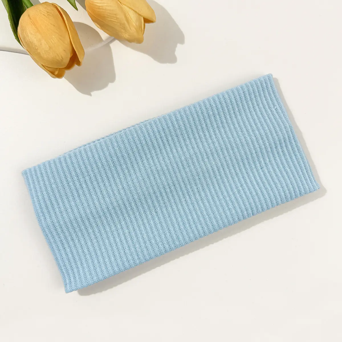 Gray Knitted Elastic Headband for Sports & Daily Use — feature 22