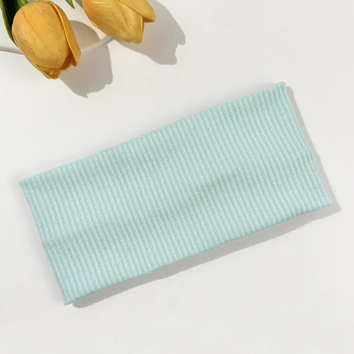 Gray Knitted Elastic Headband for Sports & Daily Use — feature 23