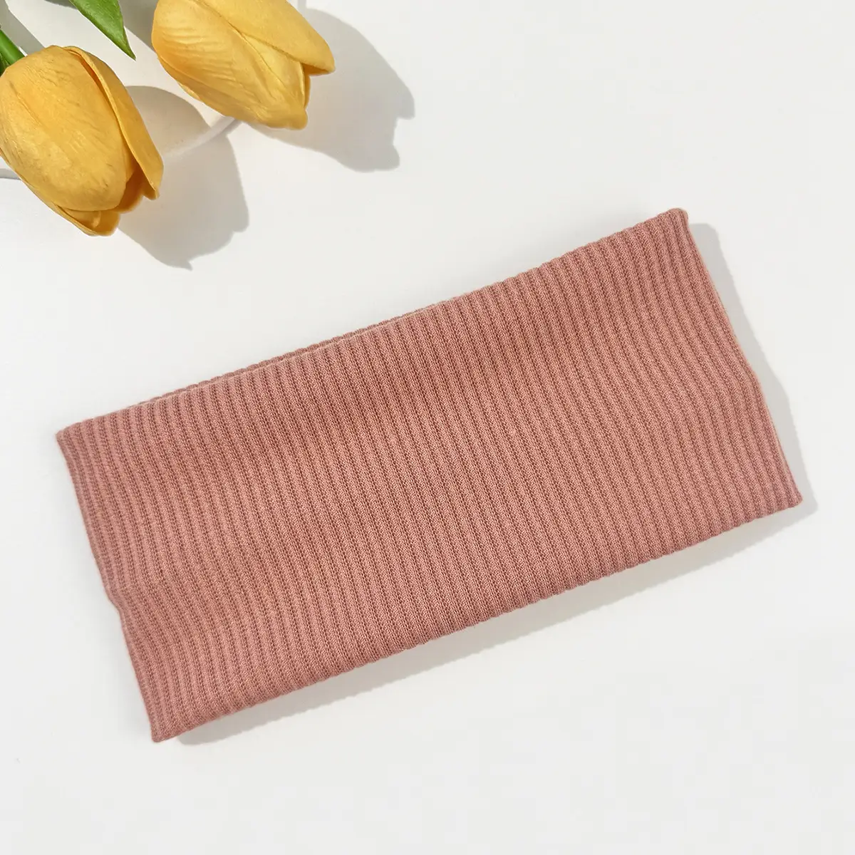 Gray Knitted Elastic Headband for Sports & Daily Use — feature 25