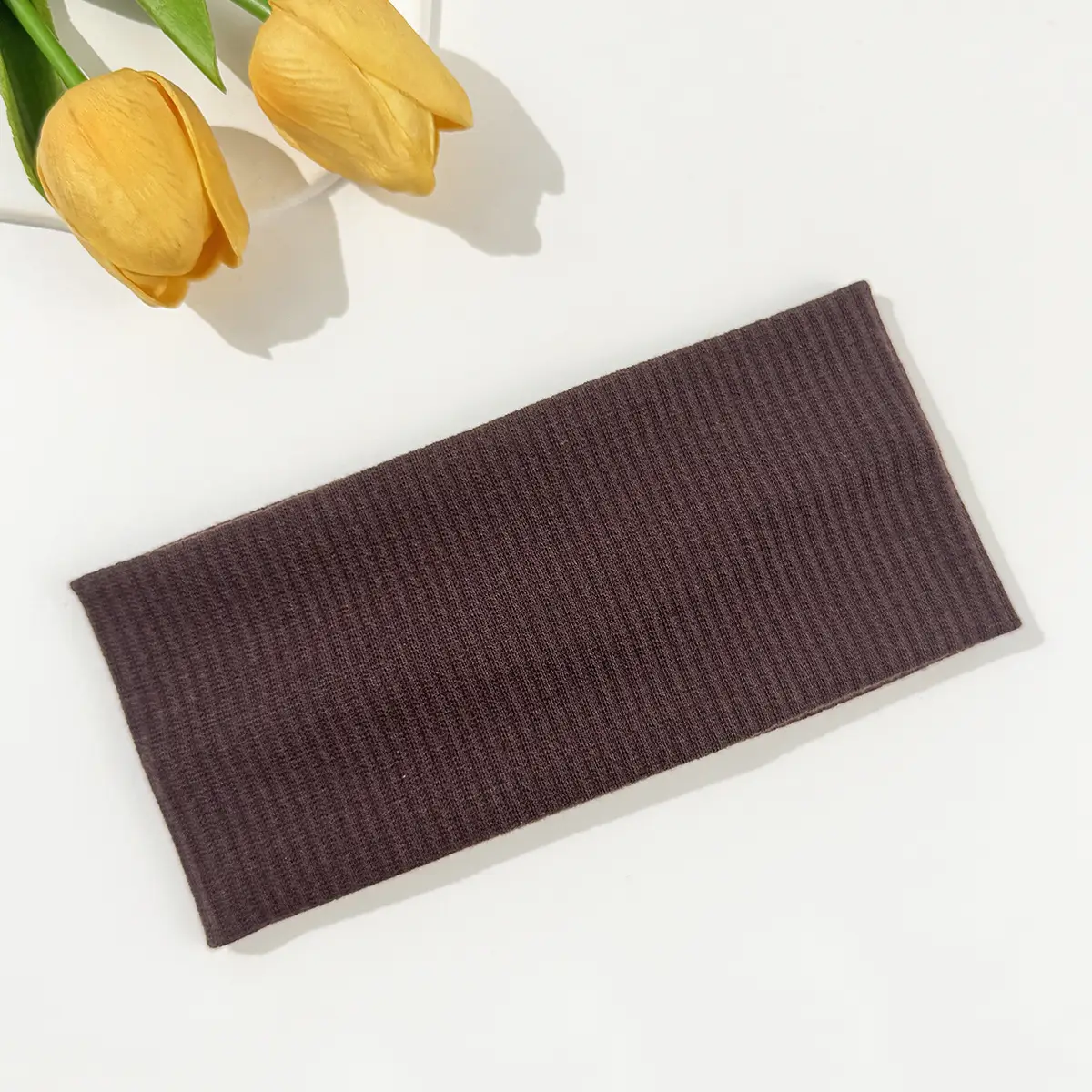 Gray Knitted Elastic Headband for Sports & Daily Use — feature 26
