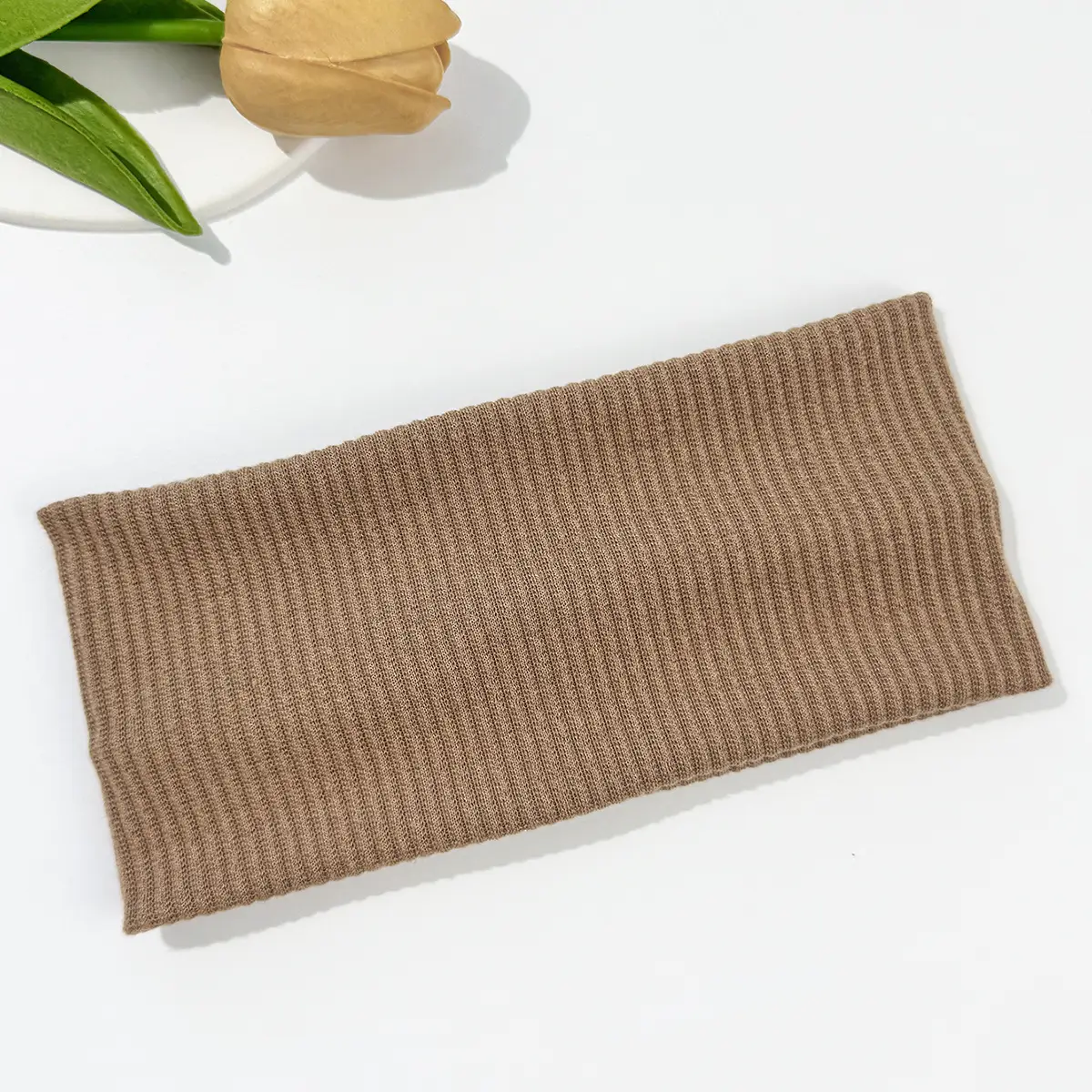 Gray Knitted Elastic Headband for Sports & Daily Use — feature 30
