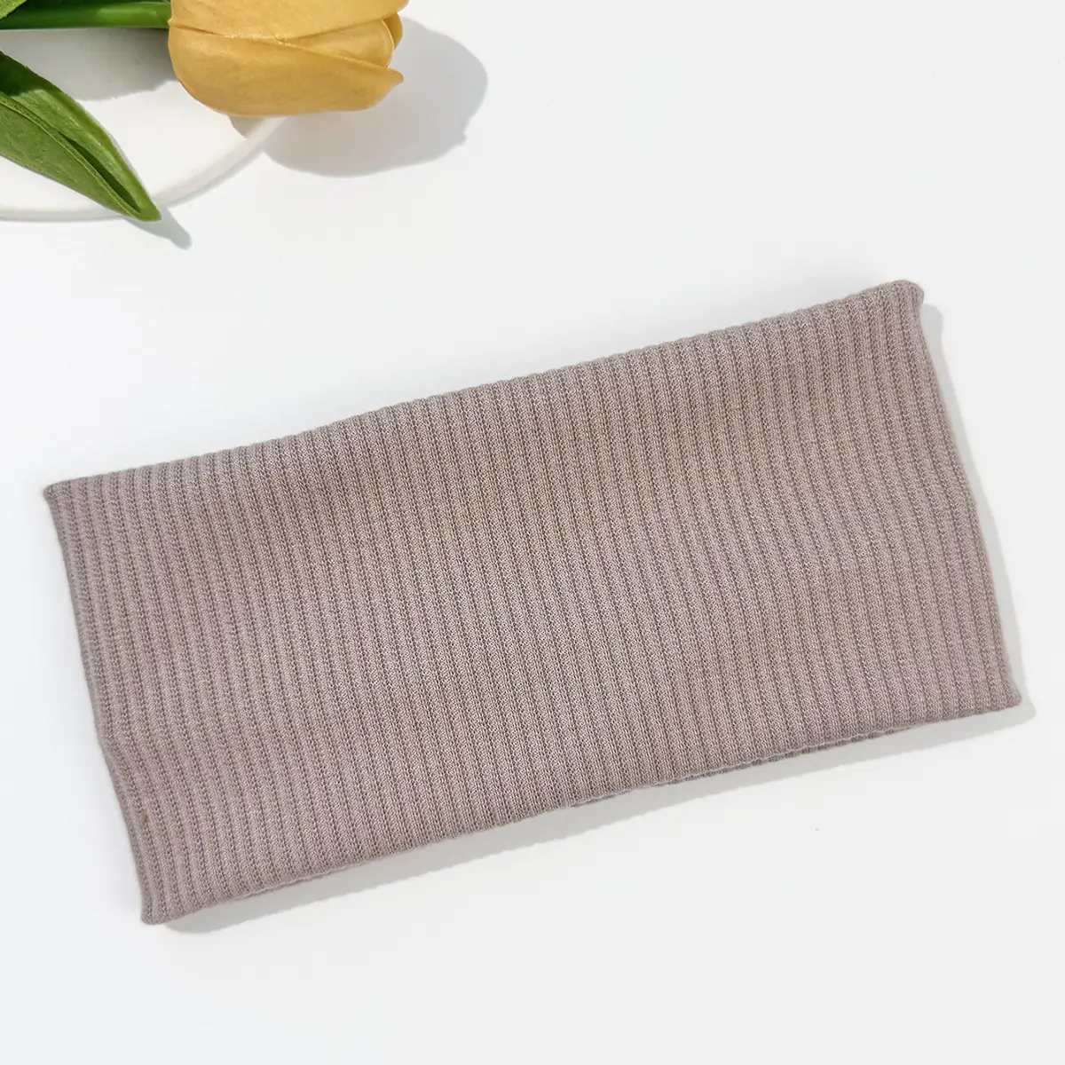 Gray Knitted Elastic Headband for Sports & Daily Use — feature 31