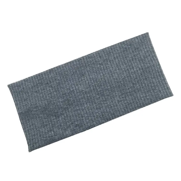 Gray Knitted Elastic Headband for Sports & Daily Use - Image 2