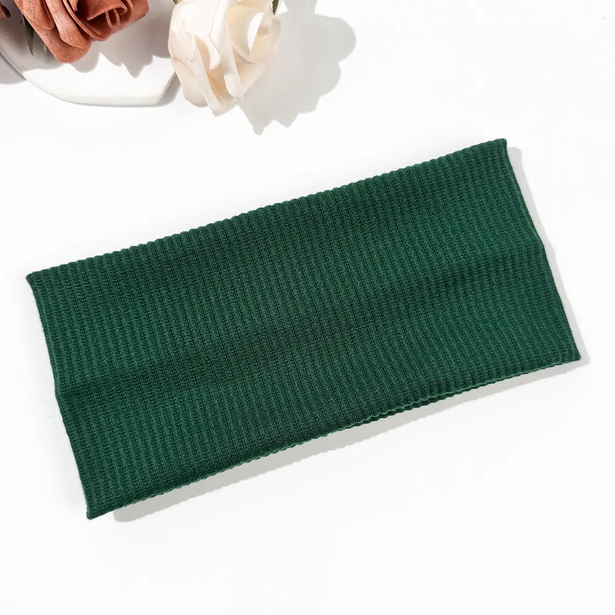Gray Knitted Elastic Headband for Sports & Daily Use - Image 30