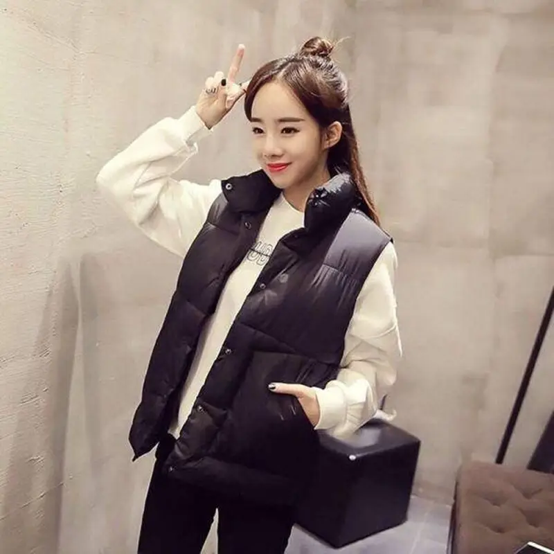 Women's White Cotton Padded Vest with Hood Winter Wear - Image 6