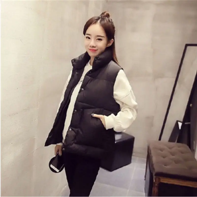 Women's White Cotton Padded Vest with Hood Winter Wear — feature 4