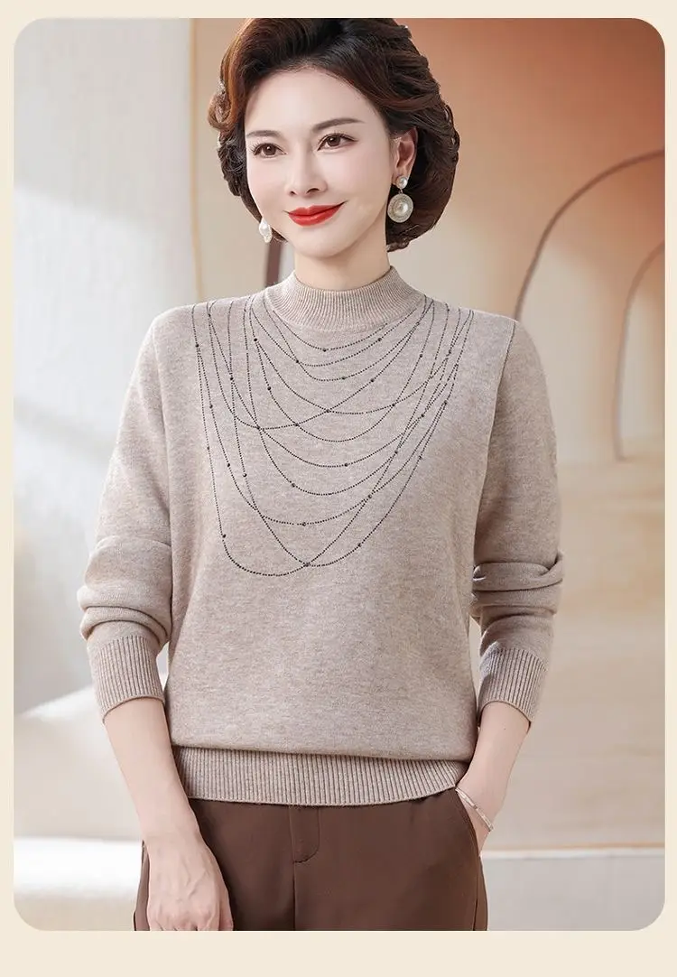 Women Velvet Mink Sweater Red Medium — feature 7