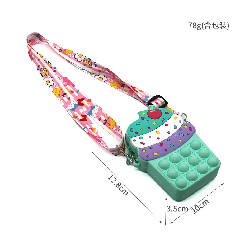 Cute Pop-it Shoulder Bag for Boys Girls Silicone Pressure Relief - Image 6