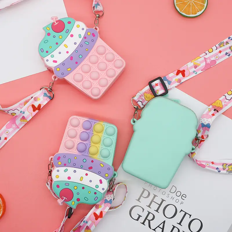 Cute Pop-it Shoulder Bag for Boys Girls Silicone Pressure Relief - Image 7