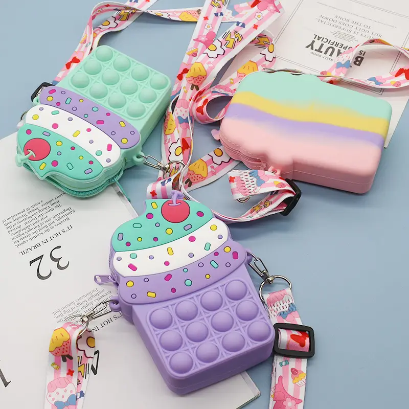 Cute Pop-it Shoulder Bag for Boys Girls Silicone Pressure Relief - Image 8