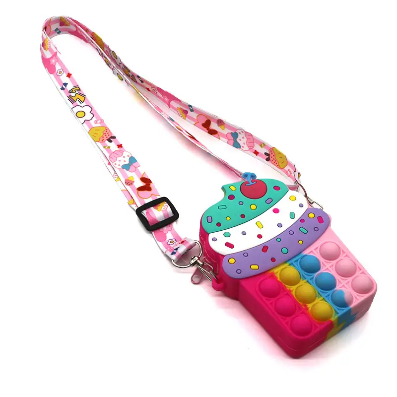 Cute Pop-it Shoulder Bag for Boys Girls Silicone Pressure Relief - Image 9